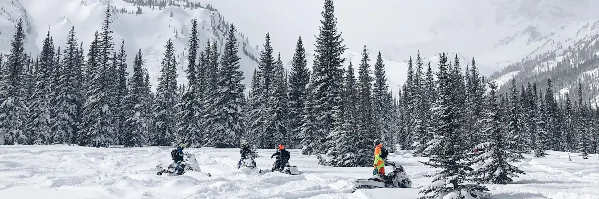 Skutery śnieżne na zimowej, górskiej trasie – wyprawa z przewodnikiem